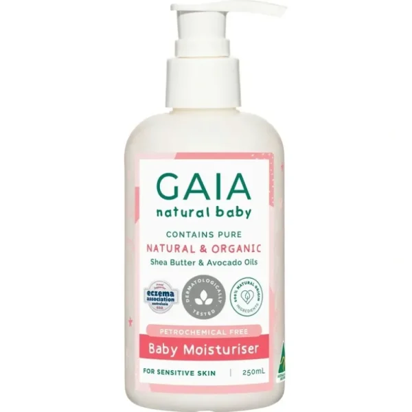 Gaia Natural Baby Moisturiser 250mL - cutbabycare.com | baby boutique & care hub