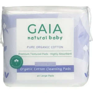 Gaia Natural Baby Organic Cotton Cleansing Pads 40pk - cutbabycare.com | baby boutique & care hub