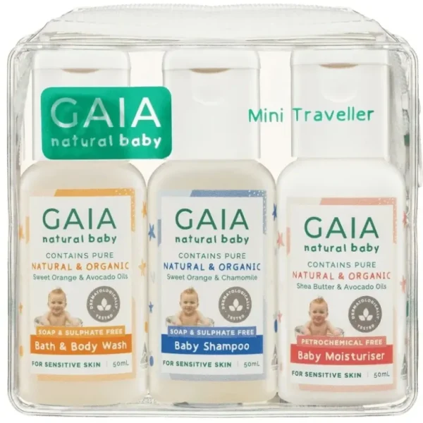 Gaia Natural Baby 3Pack Mini Traveller Kit 50ml - cutbabycare.com | baby boutique & care hub