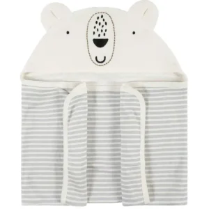 Gerber Terry Hooded Bath Wrap Bear - cutbabycare.com | baby boutique & care hub