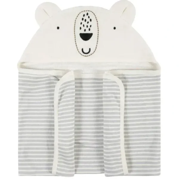 Gerber Terry Hooded Bath Wrap Bear - cutbabycare.com | baby boutique & care hub