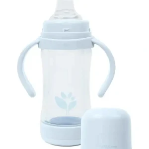 Green Sprouts - 5 Oz Glass & Sprout Ware Sip & Straw, Light Blueberry - cutbabycare.com | baby boutique & care hub
