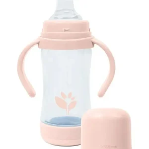 Green Sprouts - 5 Oz Glass & Sprout Ware Sip & Straw, Light Grapefruit - cutbabycare.com | baby boutique & care hub