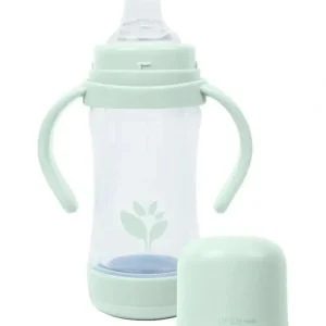 Green Sprouts - 5 Oz Glass & Sprout Ware Sip & Straw, Light Sage - cutbabycare.com | baby boutique & care hub