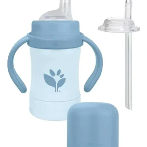Green Sprouts - 6 Oz Sprout Ware Sip & Straw, Blueberry - cutbabycare.com | baby boutique & care hub