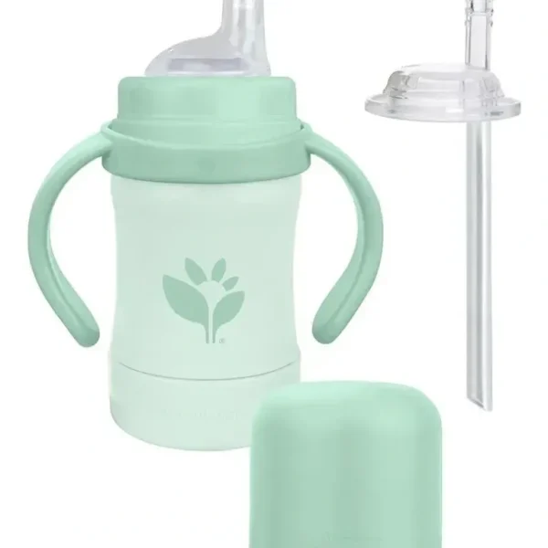 Green Sprouts - 6 Oz Sprout Ware Sip & Straw, Sage - cutbabycare.com | baby boutique & care hub