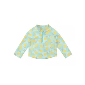 Green Sprouts - Baby Long Sleeve Zip Rashguard Shirt, Lemons - cutbabycare.com | baby boutique & care hub