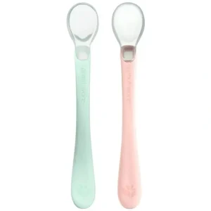 Green Sprouts - 2Pk Silicone & Sprout Ware, Light Sage/Light Grapefruit - cutbabycare.com | baby boutique & care hub