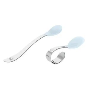 Green Sprouts - 2Pk Silicone and Stainless Steel Training Spoons, Light Spice - cutbabycare.com | baby boutique & care hub