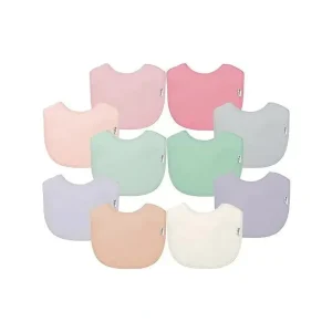 Green Sprouts - 10Pk Unisex Baby Stay-Dry Infant Bibs, Rose - cutbabycare.com | baby boutique & care hub