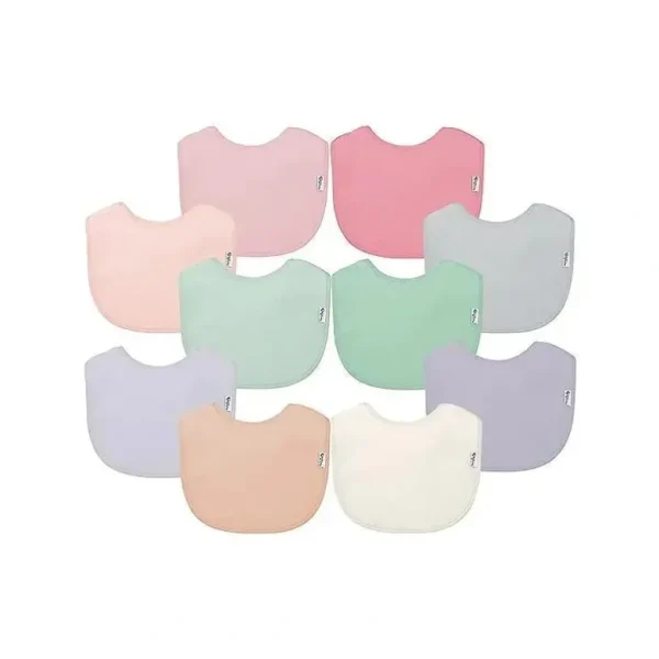 Green Sprouts - 10Pk Unisex Baby Stay-Dry Infant Bibs, Rose - cutbabycare.com | baby boutique & care hub