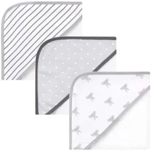 Hudson Baby - Modern Elephant Baby Cotton Rich Hooded Towels - cutbabycare.com | baby boutique & care hub
