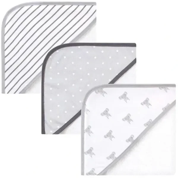 Hudson Baby - Modern Elephant Baby Cotton Rich Hooded Towels - cutbabycare.com | baby boutique & care hub