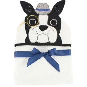 Hudson Baby Animal Face Hooded Towel, Bull Dog - cutbabycare.com | baby boutique & care hub