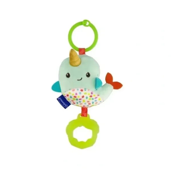Infantino - Wee Wild Ones Chime & Go Tag Along Pal, Narwhal - cutbabycare.com | baby boutique & care hub