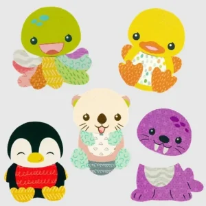Infantino - Wee Wild Ones Mix & Match Bath Sticker Pals - cutbabycare.com | baby boutique & care hub