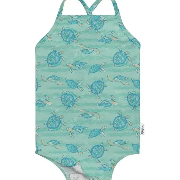 Iplay - Easy-Change Eco Swimsuit, Seafoam Hawksbill Turtle - cutbabycare.com | baby boutique & care hub