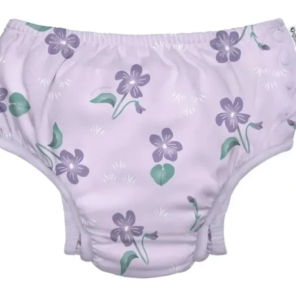Iplay - Eco Snap Swim Diaper, Light Lavender Violets - cutbabycare.com | baby boutique & care hub