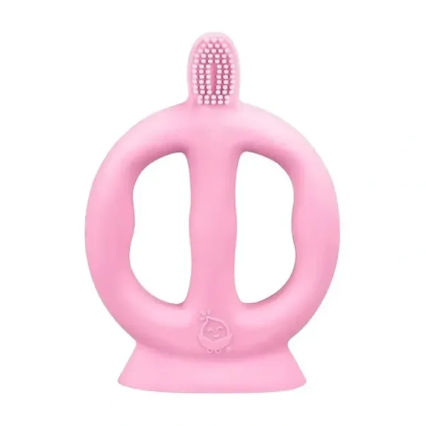Iplay - Learning Toothbrush Made From Silicone, Pink, 9/18M - cutbabycare.com | baby boutique & care hub