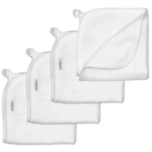 Iplay - Muslin Washcloths Made From Organic Cotton (4Pk), White - cutbabycare.com | baby boutique & care hub