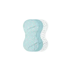Iplay - 3Pk Muslin Burp Cloths Made From Organic Cotton, Aqua Fox - cutbabycare.com | baby boutique & care hub