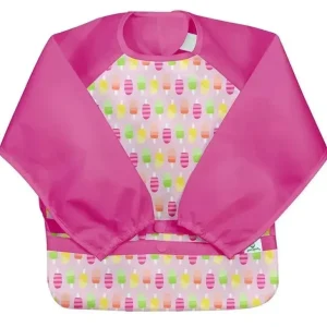 Iplay - Snap & Go Long Sleeve Bib, Pink Popsicles - cutbabycare.com | baby boutique & care hub