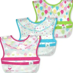 Iplay - Snap & Go Wipe-Off Bibs (3Pk), Pink Cupcakes, 9-18 Months - cutbabycare.com | baby boutique & care hub