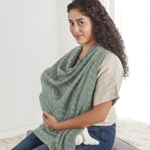 Itzy Ritzy - Breastfeeding Boss Multi-Use Cover, Sage - cutbabycare.com | baby boutique & care hub