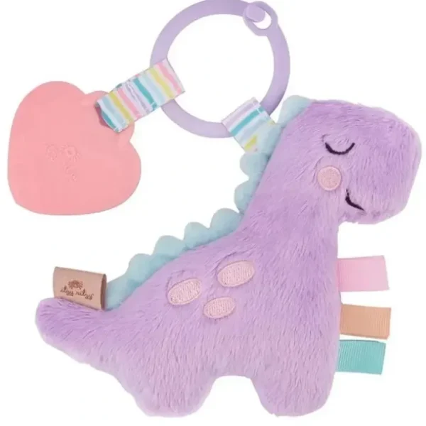 Itzy Ritzy - Lilac Dino Itzy Pal Plush Teether - cutbabycare.com | baby boutique & care hub
