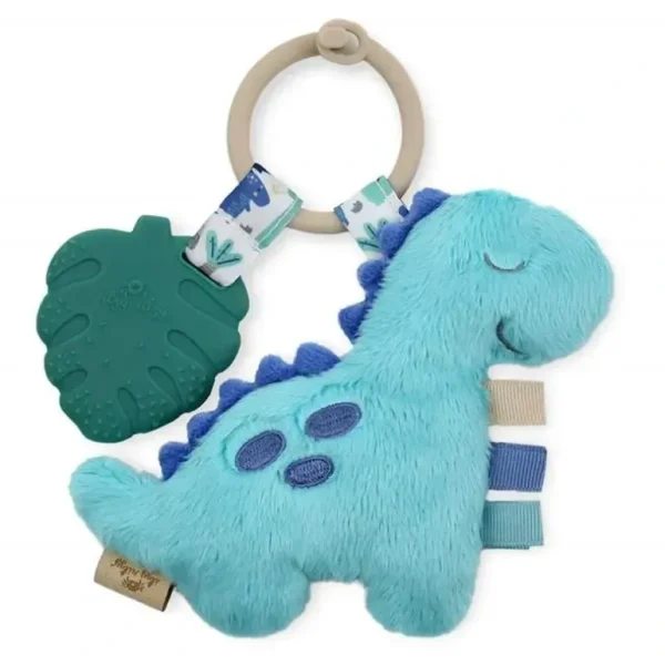 Itzy Ritzy - Plush Pal Silicone Teether, Dino - cutbabycare.com | baby boutique & care hub