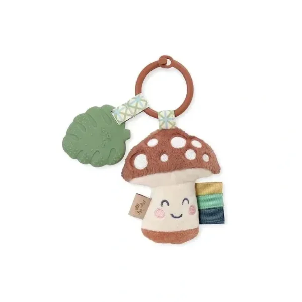 Itzy Ritzy - Plush Pal Silicone Teether, Mushroom - cutbabycare.com | baby boutique & care hub