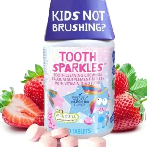 Jack N' Jill - Tooth Sparkles, Tooth Cleaning Calcium Chews with Hydroxyapatite (60 Tablets) - cutbabycare.com | baby boutique & care hub