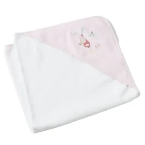 Jiggle & Giggle Cotton Baby/Infant Hooded Bath Towel Wrap Birdy Embroidered - cutbabycare.com | baby boutique & care hub