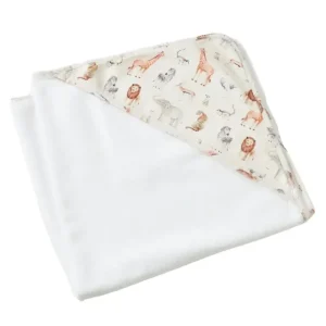Jiggle & Giggle Cotton Baby/Infant Hooded Bath Towel Zambesi Printed Jersey - cutbabycare.com | baby boutique & care hub
