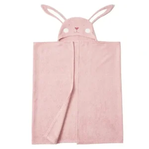 Jiggle & Giggle Cotton Beatrice Bunny Hooded Towel Baby Bath Clothing Pink - cutbabycare.com | baby boutique & care hub