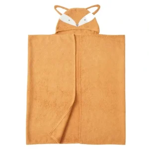 Jiggle & Giggle Cotton Felix Fox Hooded Towel Poncho Baby Bath Clothing Mustard - cutbabycare.com | baby boutique & care hub