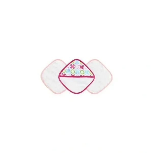 JJ Cole Washcloth Set - Pink Butterfly - cutbabycare.com | baby boutique & care hub