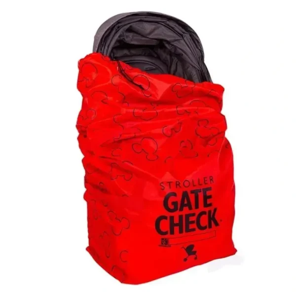 J.L. Childress - Gate Check Bag For Single & Double Strollers, Mickey Red - cutbabycare.com | baby boutique & care hub