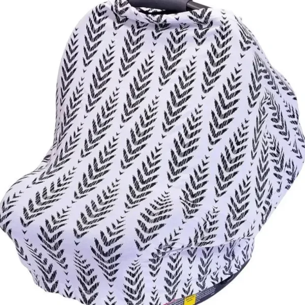 J.L. Childress - 4-in-1 Multi-Use Cover, Stretchy Car Seat Canopy and Privacy Cover, Feathers - cutbabycare.com | baby boutique & care hub