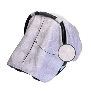 J.L. Childress - Reversible Infant Car Seat Canopy, Shade and Privacy Cover for Baby Girl, Lavender Minnie Mouse - cutbabycare.com | baby boutique & care hub