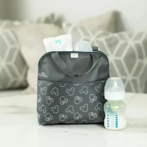 J.L. Childress INsulated Maxicool Four baby bottle Cooler with ice pack, Mickey Minnie Grey - cutbabycare.com | baby boutique & care hub