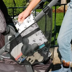 J.L. Childress Side Sling Stroller Cargo Net, Mickey Black - cutbabycare.com | baby boutique & care hub