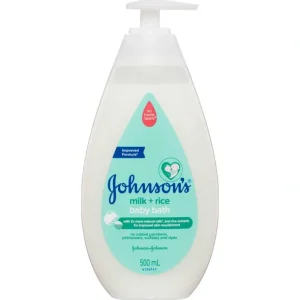 Johnsons Baby Bath Milk & Rice 500mL - cutbabycare.com | baby boutique & care hub