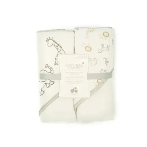 Just Born 2 Piece Giraffe Hooded Baby Towels - cutbabycare.com | baby boutique & care hub