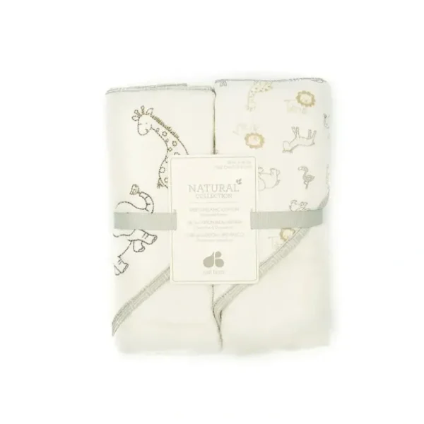 Just Born 2 Piece Giraffe Hooded Baby Towels - cutbabycare.com | baby boutique & care hub