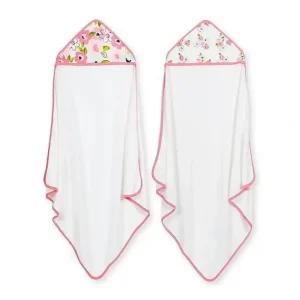 Just Born - 2Pk Blossom Hooded Towels, Pink - cutbabycare.com | baby boutique & care hub