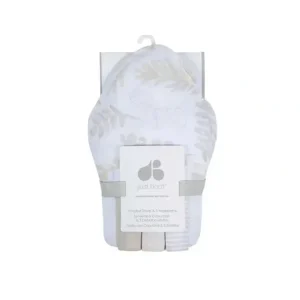 Just Born - 4Pk Hooded Bath Towel & Washcloths Set, Natural Foliage - cutbabycare.com | baby boutique & care hub