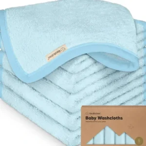 Keababies - 6-Pack Baby Wash Cloths, Bravo Blue - cutbabycare.com | baby boutique & care hub