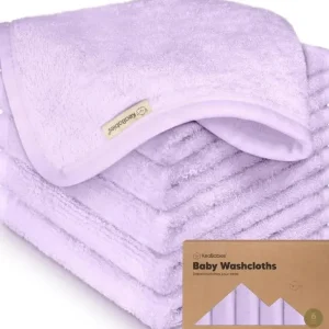 Keababies - 6-Pack Baby Wash Cloths, Soft Lilac - cutbabycare.com | baby boutique & care hub