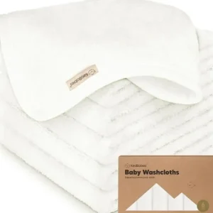 Keababies - 6-Pack Baby Wash Cloths, White - cutbabycare.com | baby boutique & care hub